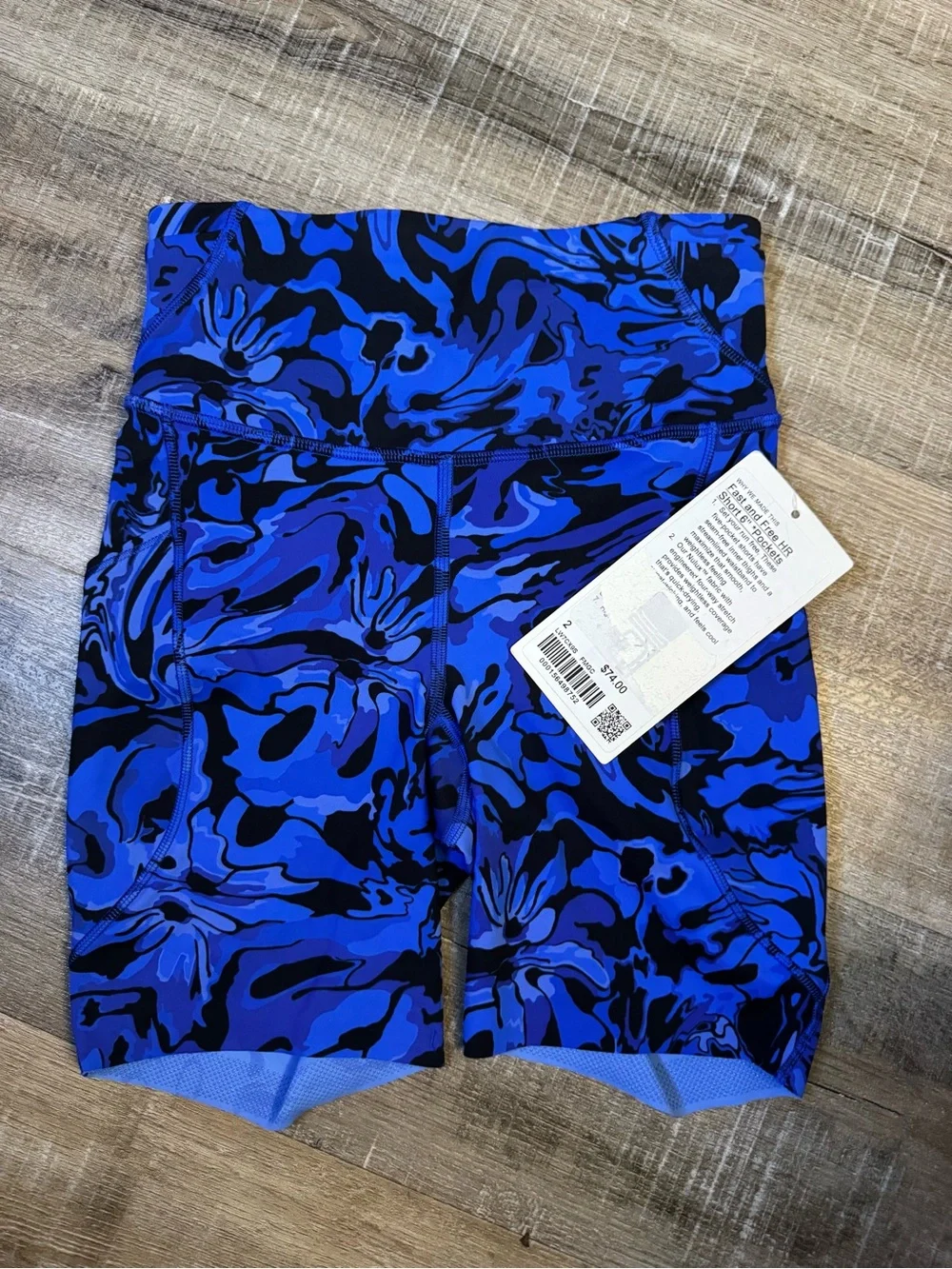 lululemon‎ athletica Bike Shorts Bundle in Blue, Black, Red, Royal Blue Camo